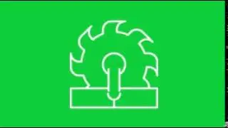 Free Green screen white large saw