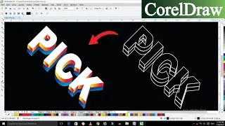 3d Text Design in Coreldraw | 3d text effect in corel draw | How To Make 3d Text in Coreldraw x7