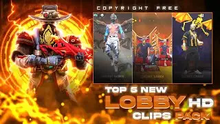 Top 5 New lobby Emote Clip pack || Emote pack free fire || Free To Use