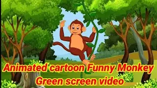 #animated Monkey Green screen video free #animation #cartoon #nocopyrightvideo जंगलातील माकड बंदर