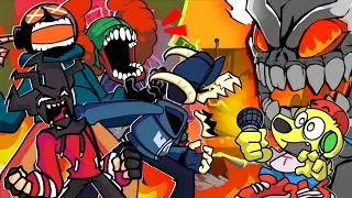 Friday Night Funkin but EVERYONE RAGES vs TRICKY PHASE 5... FNF Mods #34