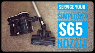 Vacuum repair man shows how to service the Simplicity S65 floor/rug nozzle
