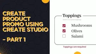 How to Create a Product Promo using Create Studio? | Part 1
