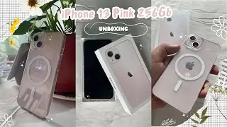 iPhone 13 Pink Unboxing + Cute Accessories  🎀 | Aesthetic Video | ASMR | Lofi Music 💗