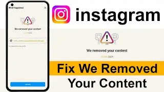 We removed your content instagram comments | Fix we removed your content instagram problem 2024