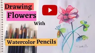 How to Draw Flowers with Watercolour Pencils Easy