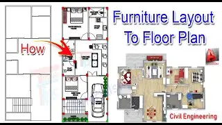 20 x 50 Floor Plan | Furniture Layout Plan In AutoCAD | Easy | CAD Blocks