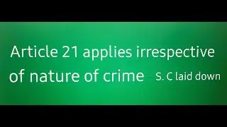 Article 21 !! Fair and Speedy Trial !! Supreme Court decision explained by Adv. Bhawana Tanwar #law