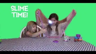 Sister Slime Time-Ellie and Mia Play with Slime!