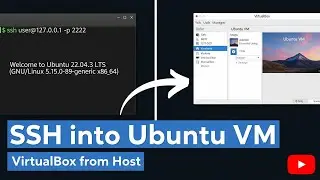 How to ssh into Ubuntu VM Virtualbox from Host Machine