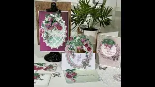 Creating & Layering on a card with the Cascading Fuchsias