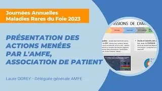 Présentation des actions menées par l'AMFE - JAMRF 2023