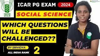 Answer Key Challenge: ICAR AIEEA PG Exam 2024| Social Science| Which questions should be challenged?