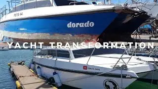 ABANDONED SAILBOAT 2 Year Yacht Rebuild in 7 Minutes! ⛵