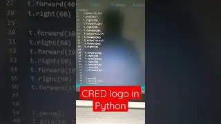 Draw CRED logo using Python turtle/python turtle/..#coding#pythonturtle#shorts#jhoomejopathaan