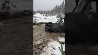 K5 Blazer stuck in winter swamp