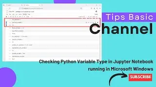 Get Python Variable Type by Execute 'type' Reserved Keyword in Jupyter Notebook running in Windows