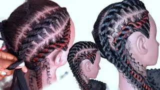 Stitched Flat Twist|Senegalese twist| twist Cornrows/For Learners/ Beginners @JOYCEARTZ