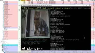 FPGA MobileNetV2 High speed camera demo (127 FPS NN: 224x224 pix, 1000 class ver)
