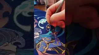 Drawing Mona on my shopper💫 #genshinimpact #monamegistus #custom #shoppercustomization