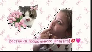 РАСТЯЖКА ПРОДОЛЬНОГО ШПАГАТА!!🎀💖