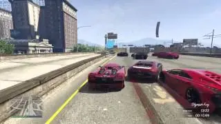 GTA 5- Going through hairpin with 22 CARS