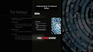 Understanding Tor Network Relays #TorNetwork #Privacy #Anonymity