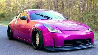 Stanced 350z on Work VS-XX