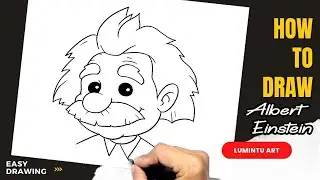 How to draw Albert Einstein Cartoon