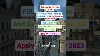 Postgraduate Teaching Assistant at Loughborough University #studyinuk #studyabroad #shorts #trending