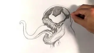 How to Draw Venom from Spider-man - Drawing Cool Stuff