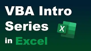 #1 - Intro to Excel VBA Programming - Learn the Basics of VBA in this Video Tutorial Intro Series