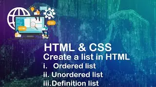 04.How to create list in HTML || HTML + CSS