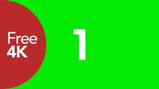 Animation Number (1) Green Screen - Free 4K