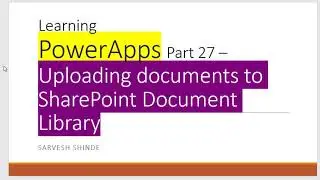 Upload Documents to SharePoint Library From PowerApps
