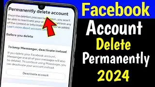 facebook account delete kaise kare permanently 2024 || how to delete facebook account permanently