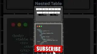 Nested Table | Web Tech | 