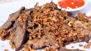 Thai Food - Fried Pork Liver with Garlic and Pepper