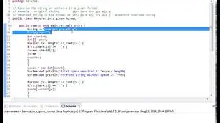 Reverse the string in a given original string format