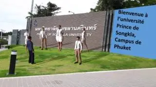 group dialog in front of university