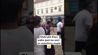 SHAHRUKH KHAN walks past me and my reaction is to slam my hands at him 😂 #srk #bollywood
