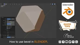 BEVEL IN BLENDER | HOW TO USE BEVEL IN BLENDER 