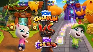 Talking Tom Time Rush vs Gold Run 🔥 Ultimate Comparison Gameplay Battle