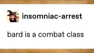 Bard is a combat class