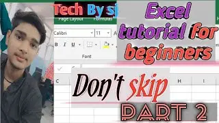 Excell tutorial for beginners part 2 /Excell tutorial for beginners part 2