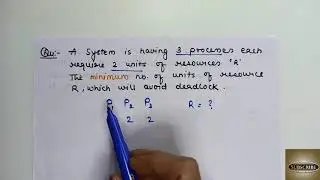 Numericals on Deadlock | Easy way to solve Questions on deadlock