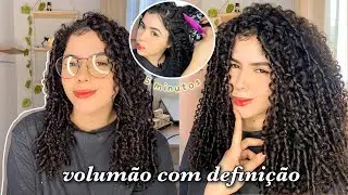 Como dar volume nos cachos & definição 🖤