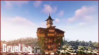 Large Spruce House In Minecraft. step by step building guide-part.2