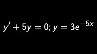 Example: Verify solution of the differential equation