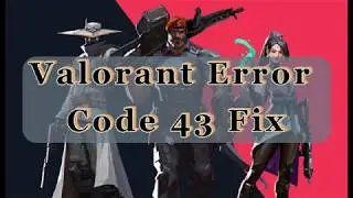 Valorant error 43 fix